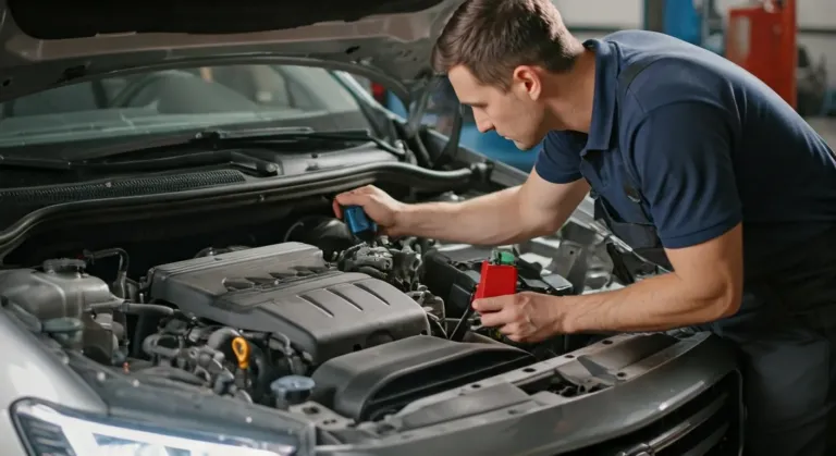 Combustível adulterado sintomas: técnico analisa a injeção eletrônica e a mistura no cofre do motor.