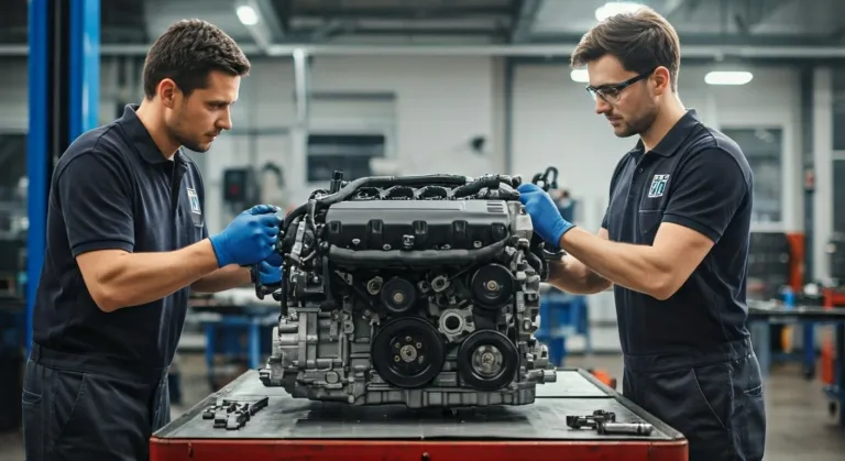 Retífica de motor em carros importados realizada por especialistas da Car Tech Garage no Sul de Minas, oficina moderna e ambiente profissional.