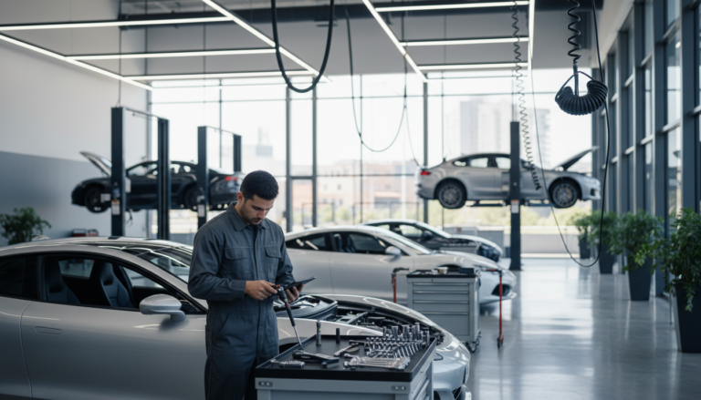 Oficina especializada em Lavras: mecânico faz diagnóstico com scanner em carro importado