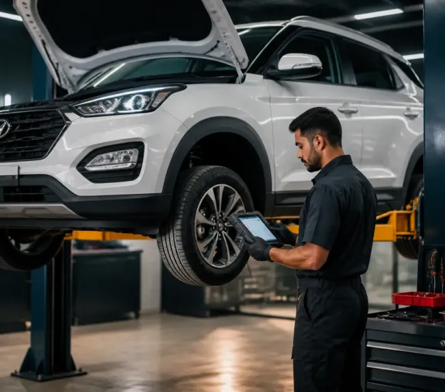 Revisão Hyundai Creta em oficina especializada em Lavras com scanner e manutenção preventiva