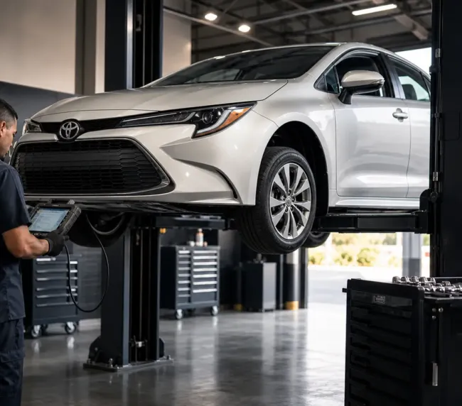 Revisão Toyota Corolla em Lavras com diagnóstico eletrônico e manutenção de câmbio CVT na Car Tech Garage