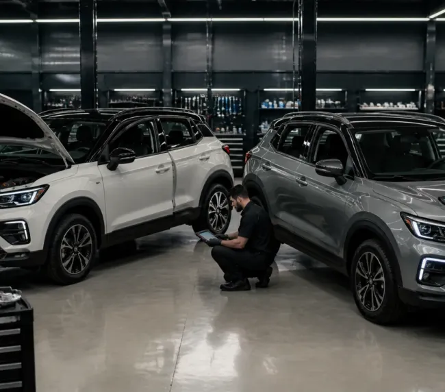 Revisão Tracker T-Cross Lavras MG em oficina especializada com scanner e manutenção preventiva