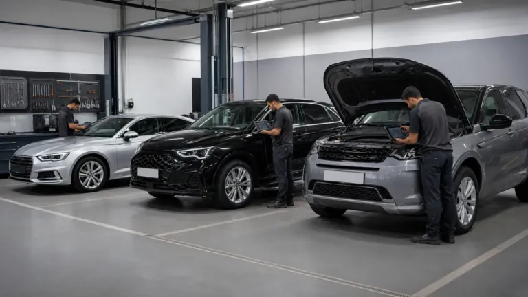Revisão de Audi e Land Rover em Lavras MG com scanner multimarca em A3, Q3 Sportback e Discovery Sport